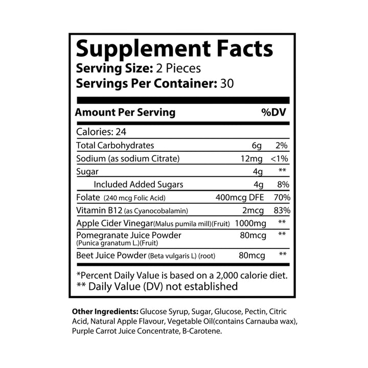 Strongist Apple Cider Vinegar Gummies (60 Gummies)