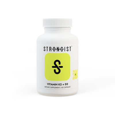 Strongist Vitamin K2 + D3 Supplement (60 Capsules)