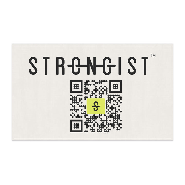 Strong-List QR Code Tea Towel — Novelty Kitchen Towel with Scanable Design