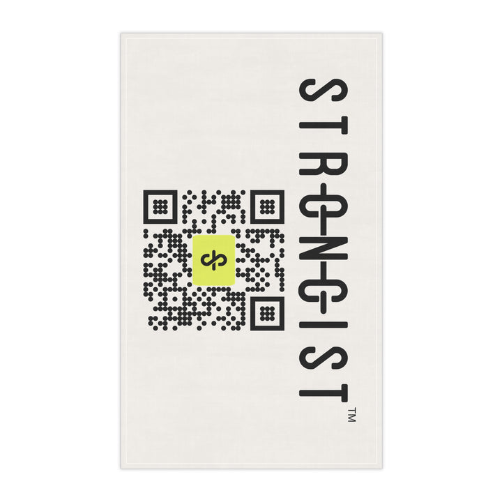 Strong-List QR Code Tea Towel — Novelty Kitchen Towel with Scanable Design