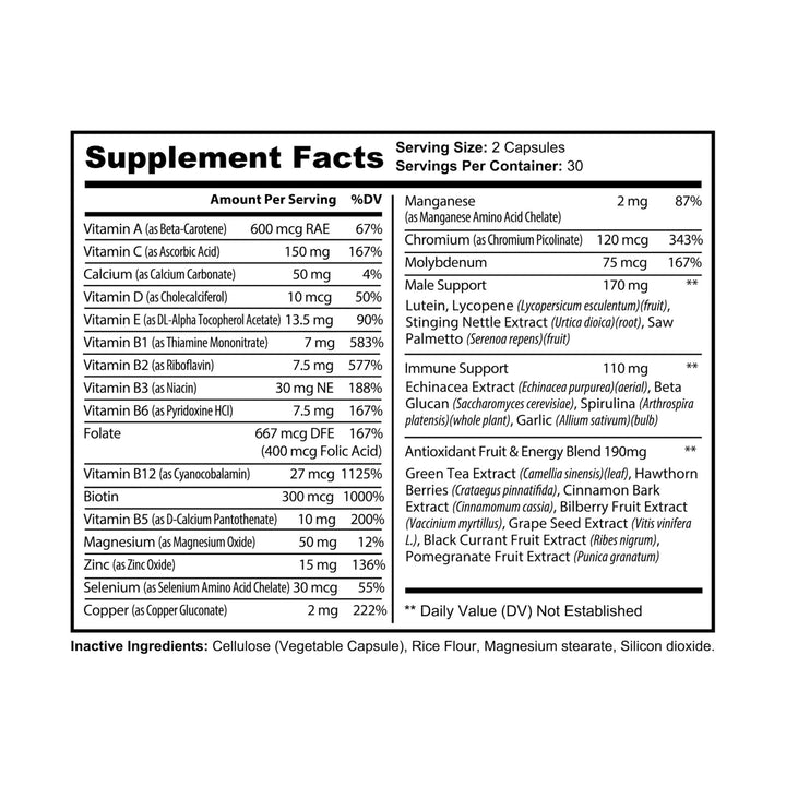 Strongist Brand Multivitamin for Men (60 Capsules)