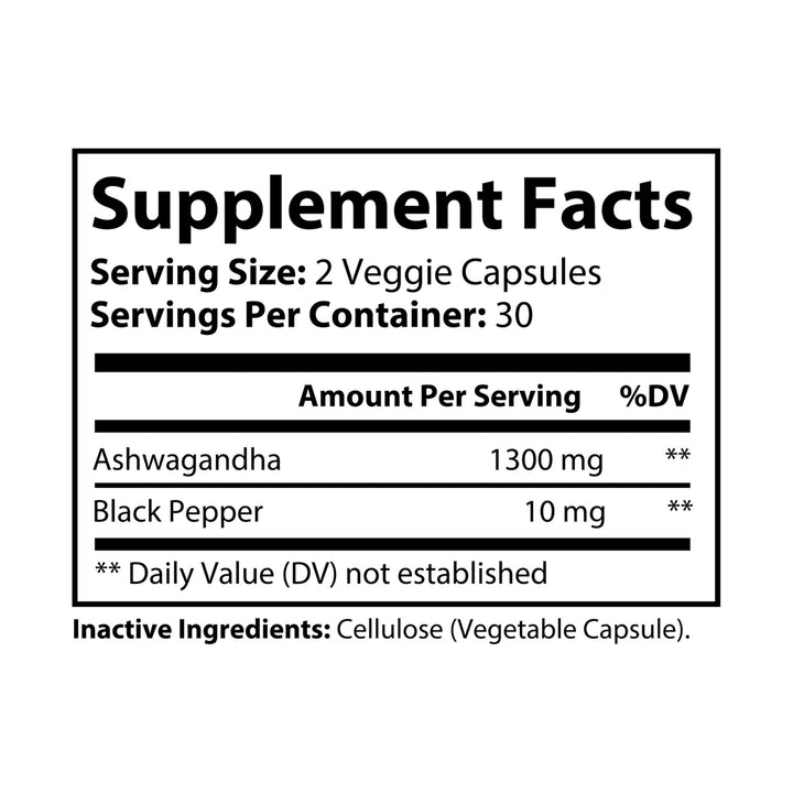 Strongist Ashwagandha and Black Pepper Supplement (60 capsules)