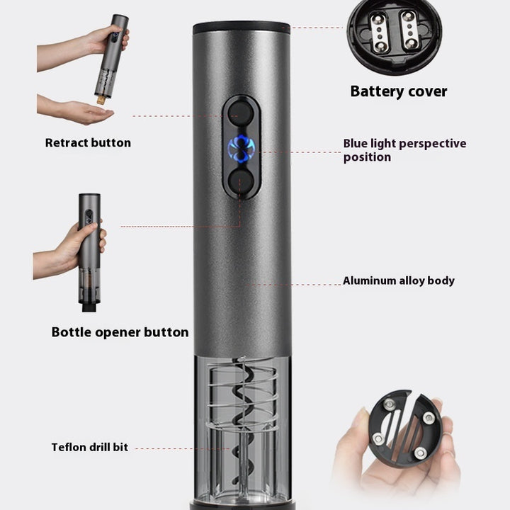 Mini Electric Bottle Opener Type-c Rechargeable Stainless Steel